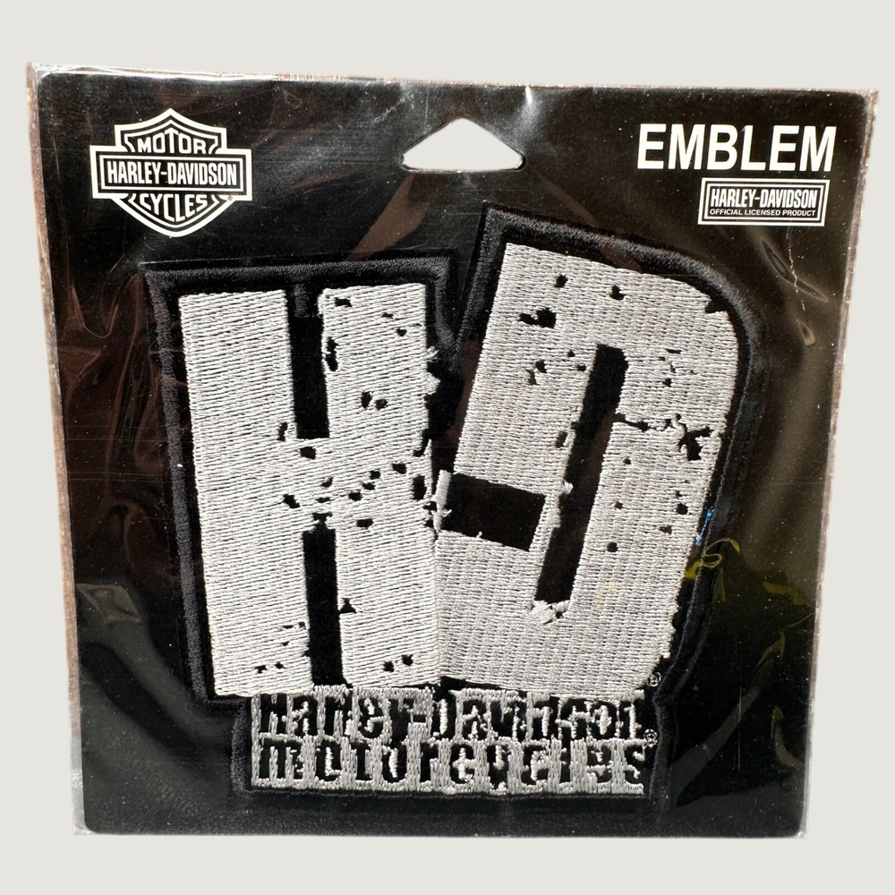 NEW 2008 Harley Davidson 4.5" Distressed HD Logo Sew Embroidered Patch Y2K RARE